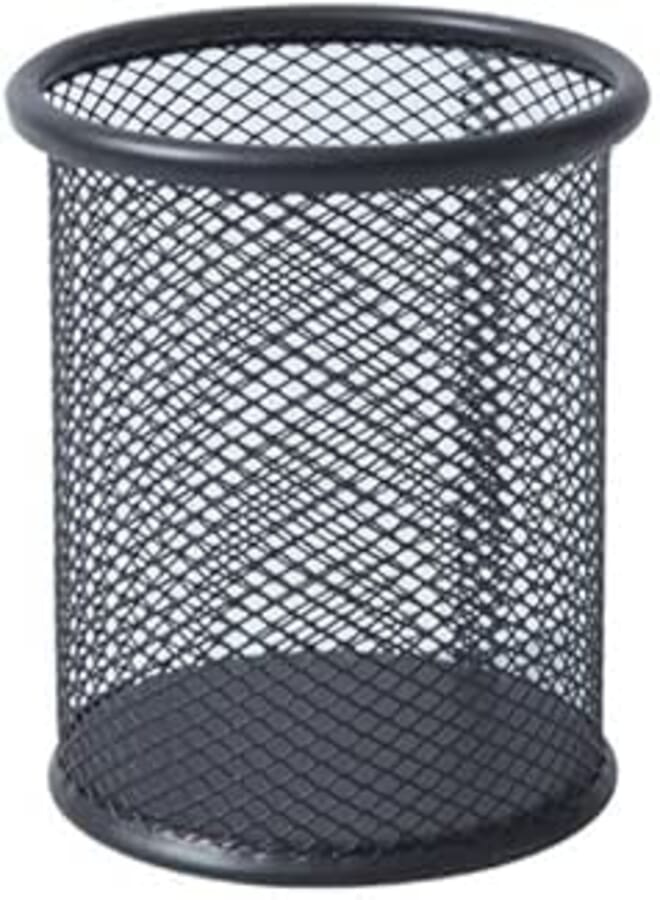 Pen Holder Mesh Pencil Holder Metal Pencil Holder,Pencil Cases Pen Holder for Desk Office Pen Organizer (black)